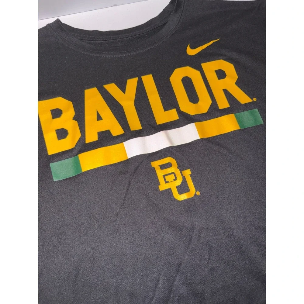 Nike Baylor Bears Dri-Fit T-Shirt XXL Black Yellow Green‎ Athletic Gym